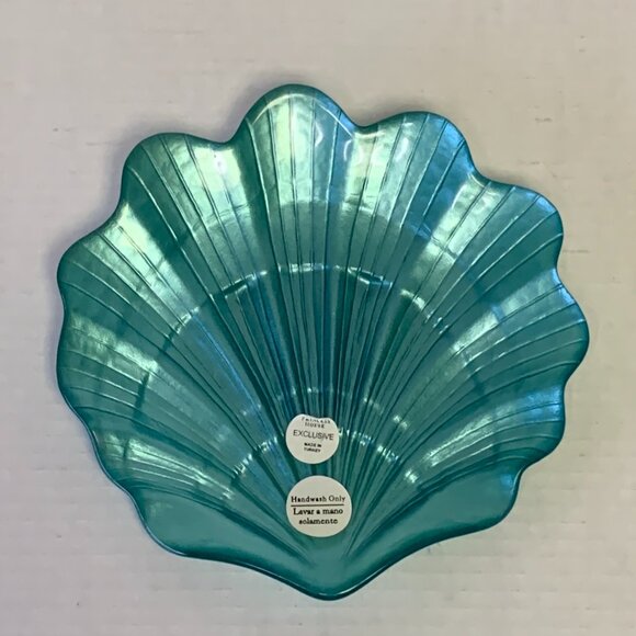Set of 4 Princess House Sell Plates 1479 Dish Teal in Colour Made in Turkey NEW - Picture 4 of 13